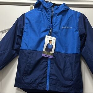 Eddie Bauer Kids Two-Tone Blue Raincoat